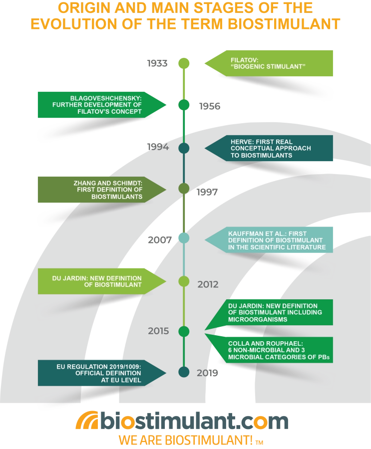 Infographic chronology biostimulant