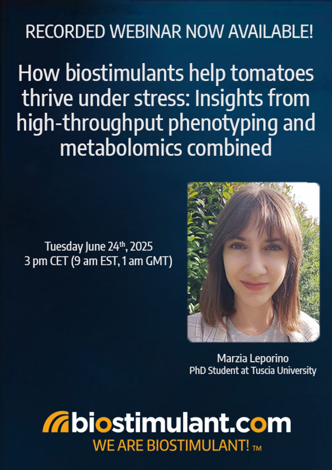 Biostimulants and plant nutrition webinar now available