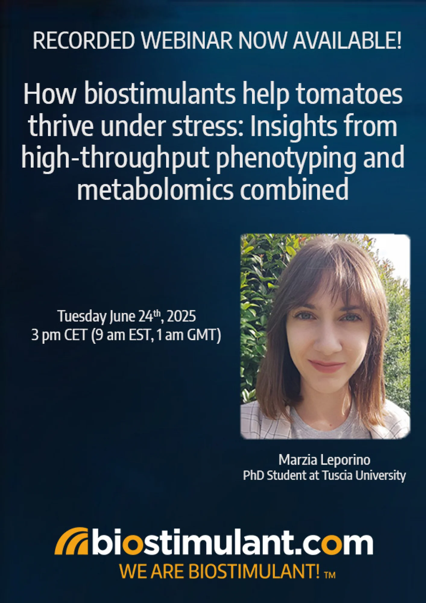 Biostimulants and plant nutrition webinar now available